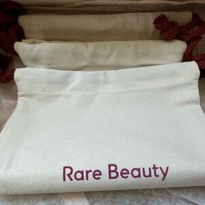 NEW Rare Beauty Canvas Drawstring Makeup Pouch
Bag Set of Three